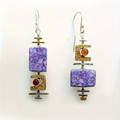 Purple Stone Old Earrings