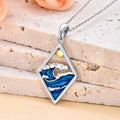 Celestial Tides Horizon Pendant Necklace