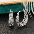 Hollow Silver Basket Earrings