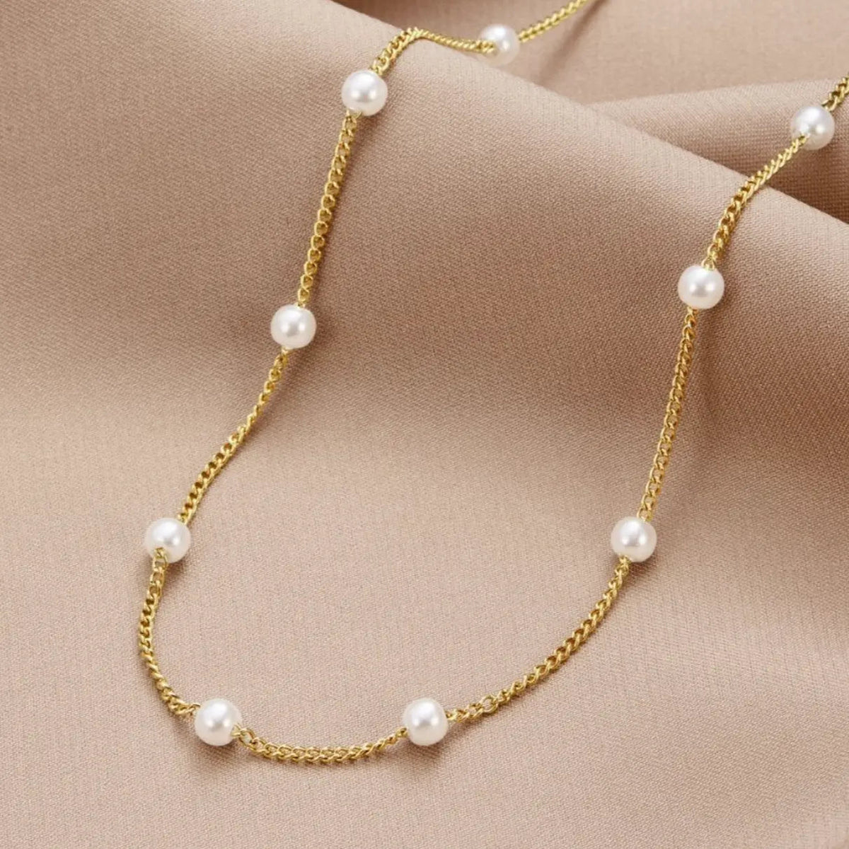 Freshwater Pearl Gold Necklace