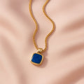 Blue Stone Gold Necklace