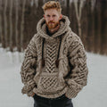 Men's Viking Celtic Knot Geometry Cozy Casual Hooded Sweater artswardrobe